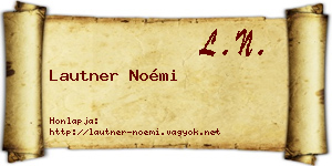 Lautner Noémi névjegykártya